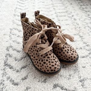 Cat and Jack Leopard Combat Boots7C